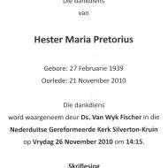 PRETORIUS Hester Maria nee MARNEWICK  001