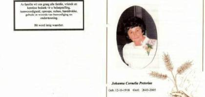 PRETORIUS-Johanna-Cornelia-Nn-Joey-1918-2005-F