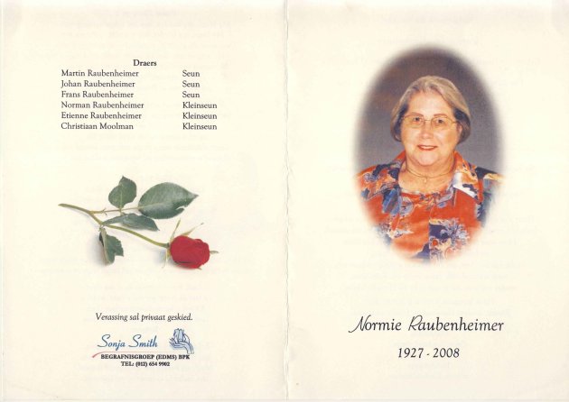RAUBENHEIMER, Norma 1927-2008_01