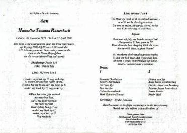 RAUTENBACH-Hannelise-Susanna-Nn-Hanna-1971-2007-F