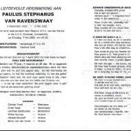 RAVENSWAAY-VAN-Paulus-Stephanus-Nn-Paul-1922-2002-M_2