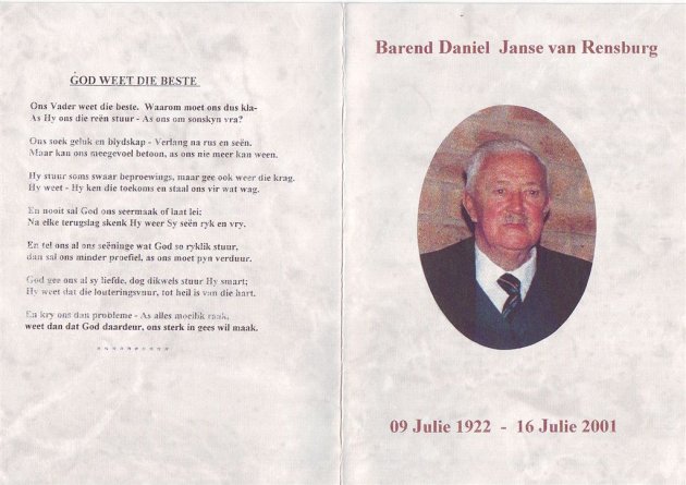 RENSBURG, Barend Daniel JANSE van 1922-2001_1