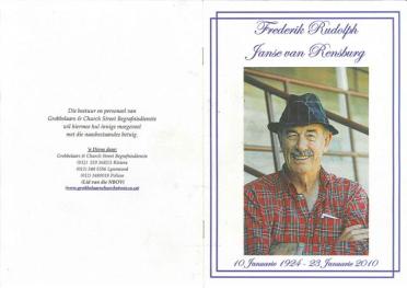 RENSBURG-JANSE-VAN-Frederik-Rudolph-1924-2010-M