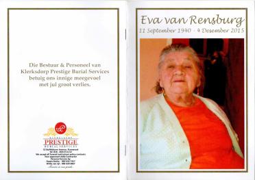RENSBURG-VAN-Eva-Dora-Kathleen-Nn-Eva-1940-2015-F-1