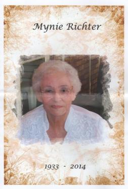 RICHTER-Jacomina-Johanna-Christina-Nn-Mynie-nee-Human-1933-2014-F