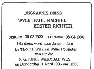 RICHTER-Paul-Machiel-Bester-1922-1996-M_99