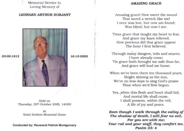 ROBJANT, Leonard Arthur 1912-2005_1