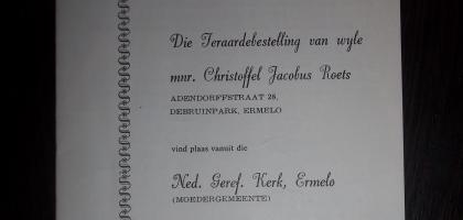 ROETS-Christoffel-Jacobus-1906-1973