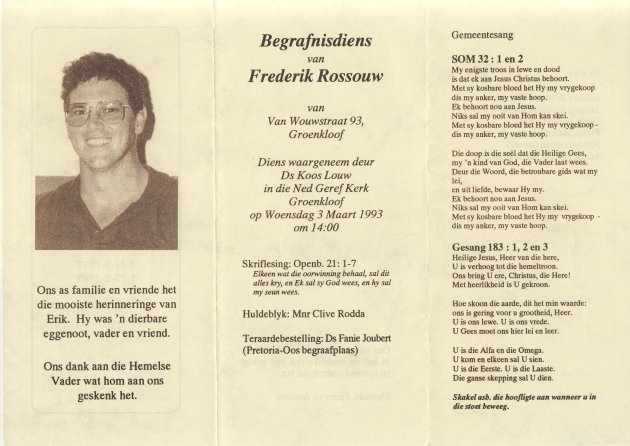ROSSOUW, Frederick 1957-1993_1