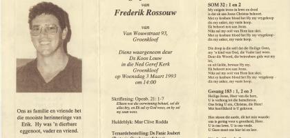 ROSSOUW-Frederick-1957-1993