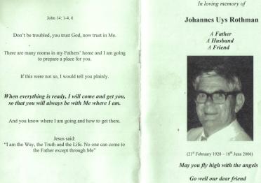 ROTHMAN-Johannes-Uys-1928-2006-M