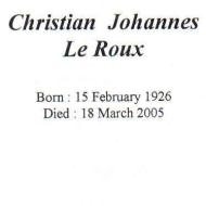 ROUX, Christian Johannes le 1926-2005_1