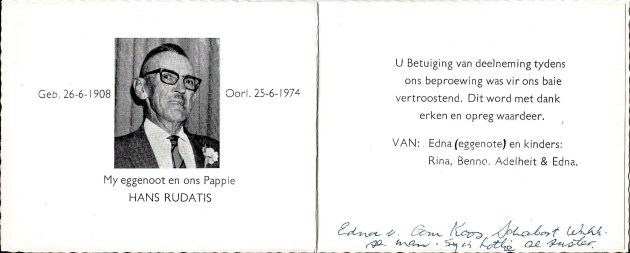 RUDATIS, Hans 1908-1974