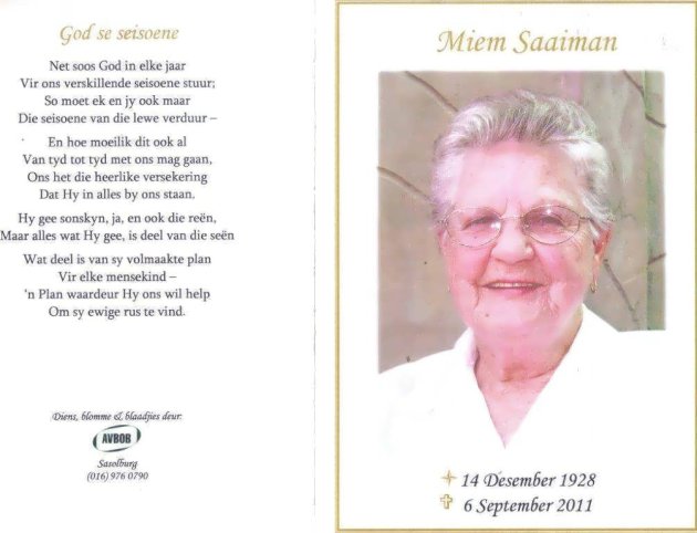 SAAIMAN, Maria Magdalena Magretha nee VAN RENSBURG 1928-2011_1