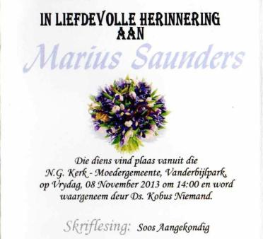 SAUNDERS-Marius-1972-2013-M_99