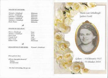 SCHALKWYK-VAN-Marie-nee-Scott-1927-2004-F