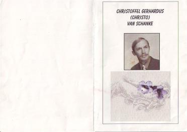 SCHANKE-VAN-Christoffel-Gerhardus-Nn-Christo-1945-1998-M