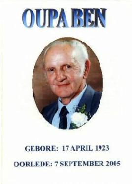 SCHEEPERS-Benjamin-Nn-OupaBen-1923-2005-M