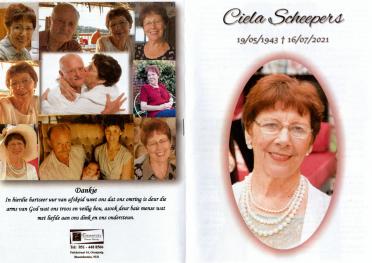 SCHEEPERS-Cecilia-Levina-Jacoba-Nn-Ciela-née-Habig-1943-2021-F