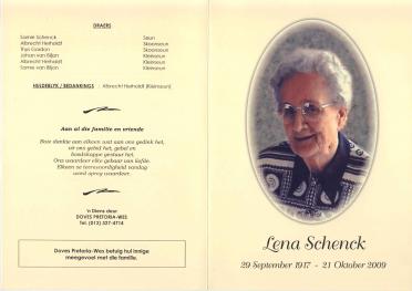 SCHENCK-Helena-Johanna-Christina-nee-Esterhuyse-1917-2009-F