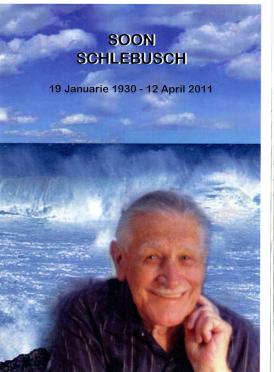 SCHLEBUSCH-Jacobus-Adriaan-Nn-Soon-1930-2011-M