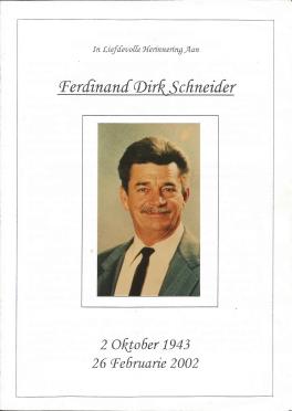 SCHNEIDER-Ferdinand-Dirk-1943-2002-M