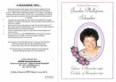 SCHNETLER-Jacoba-Phillipina-1938-2001-F