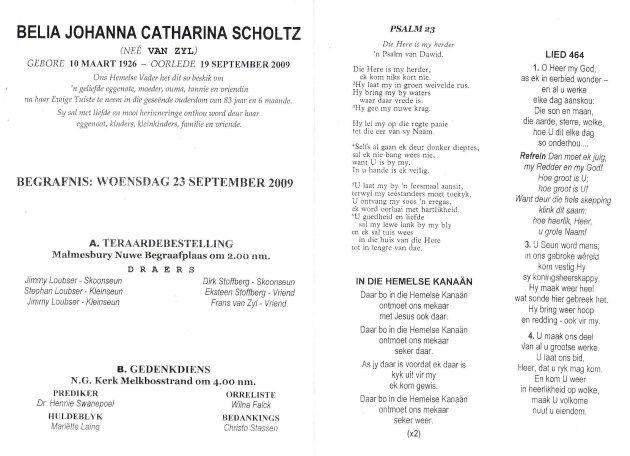SCHOLTZ, Belia Johanna Catharina nee VAN ZYL 1926-2009_2