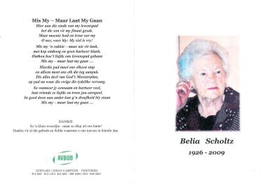 SCHOLTZ-Belia-Johanna-Catharina-nee-VanZyl-1926-2009-F
