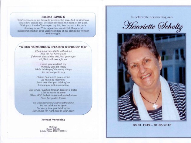 SCHOLTZ, Henriette 1949 - 2015_1