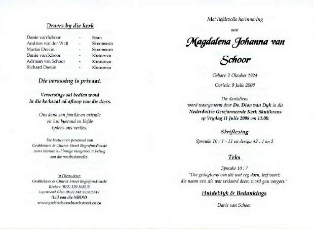 SCHOOR-VAN-Magdalena-Johanna-Nn-Lena-1924-2008-F_1