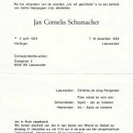 SCHUMACHER-Jan-Cornelis-Nn-Jan-1924-1993-M