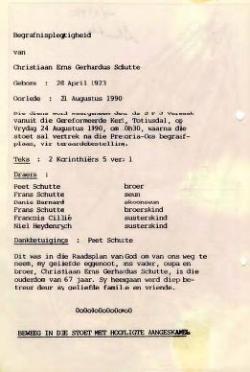 SCHUTTE-Christiaan-Erns-Gerhardus-1923-1990-M