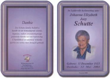 SCHUTTE-Johanna-Elizabeth-Nn-Joey-1915-2004-F
