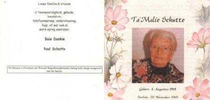 SCHUTTE-Maria-Salomé-Nn-Malie-1908-2001-F
