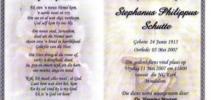 SCHUTTE-Stephanus-Philippus-1915-2007-M