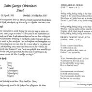 SMAL, John George Christiaan 1933-2007_2