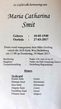 SMIT-Maria-Catharina-Nn-Marie-née-Saayman-1940-2017-F