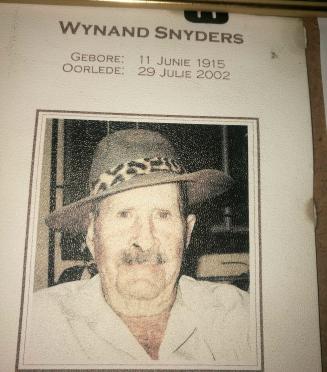 SNYDERS-Wynand-1915-2002-M