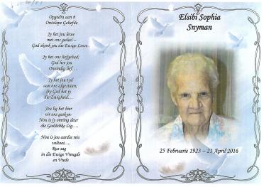 SNYMAN-Elsibi-Sophia-Nn-Ella-nee-Delerey-1923-2016-F