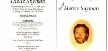 SNYMAN-Merwe-Nn-Dielie-1954-2003-M