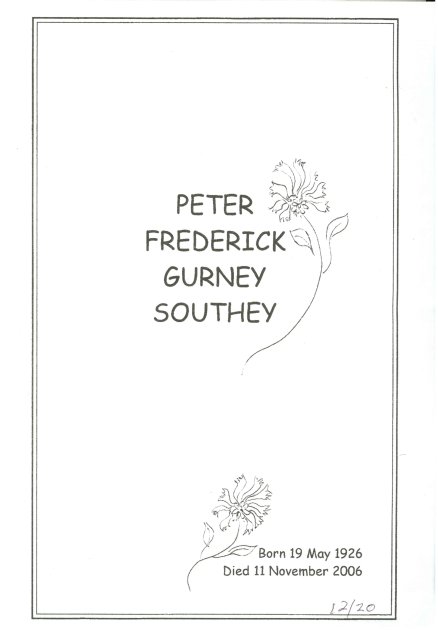 SOUTHEY, Peter Frederick Gurney 1926-2006_1