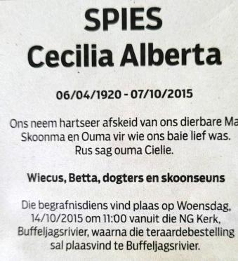 SPIES-Cecilia-Alberta-Nn-Cielie-1920-2015-F