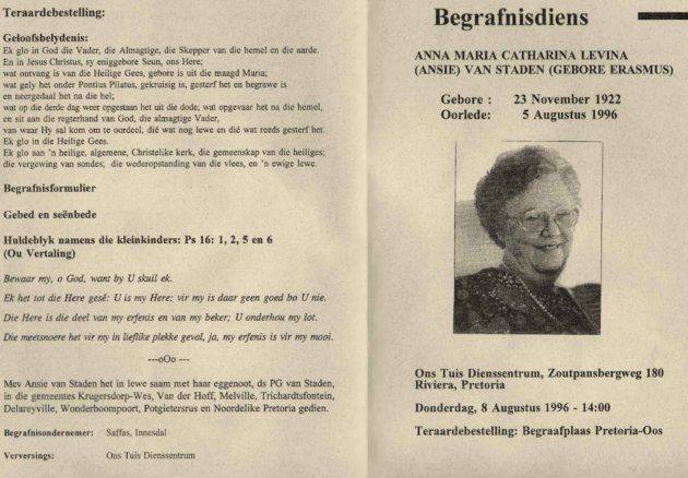 STADEN, Anna Maria Catharina Levina van nee ERASMUS 1922-1996_1