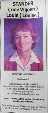 STANDER-Louie-Nn-Louisa-née-Viljoen-1932-2015-F