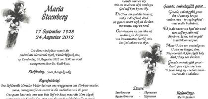 STEENBERG-Maria-1928-2012
