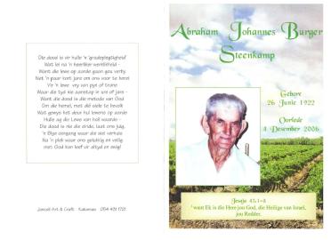 STEENKAMP-Abraham-Johannes-Burger-1922-2004-M