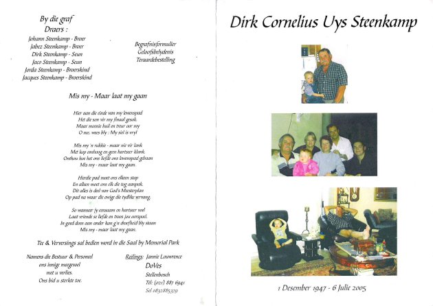 STEENKAMP, Dirk Cornelius Uys 1947-2005_1