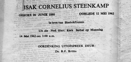 STEENKAMP-Isak-Cornelius-1880-1962
