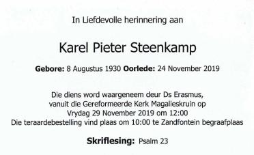 STEENKAMP-Karel-Pieter-Nn-Kallie-1930-2019-M_2